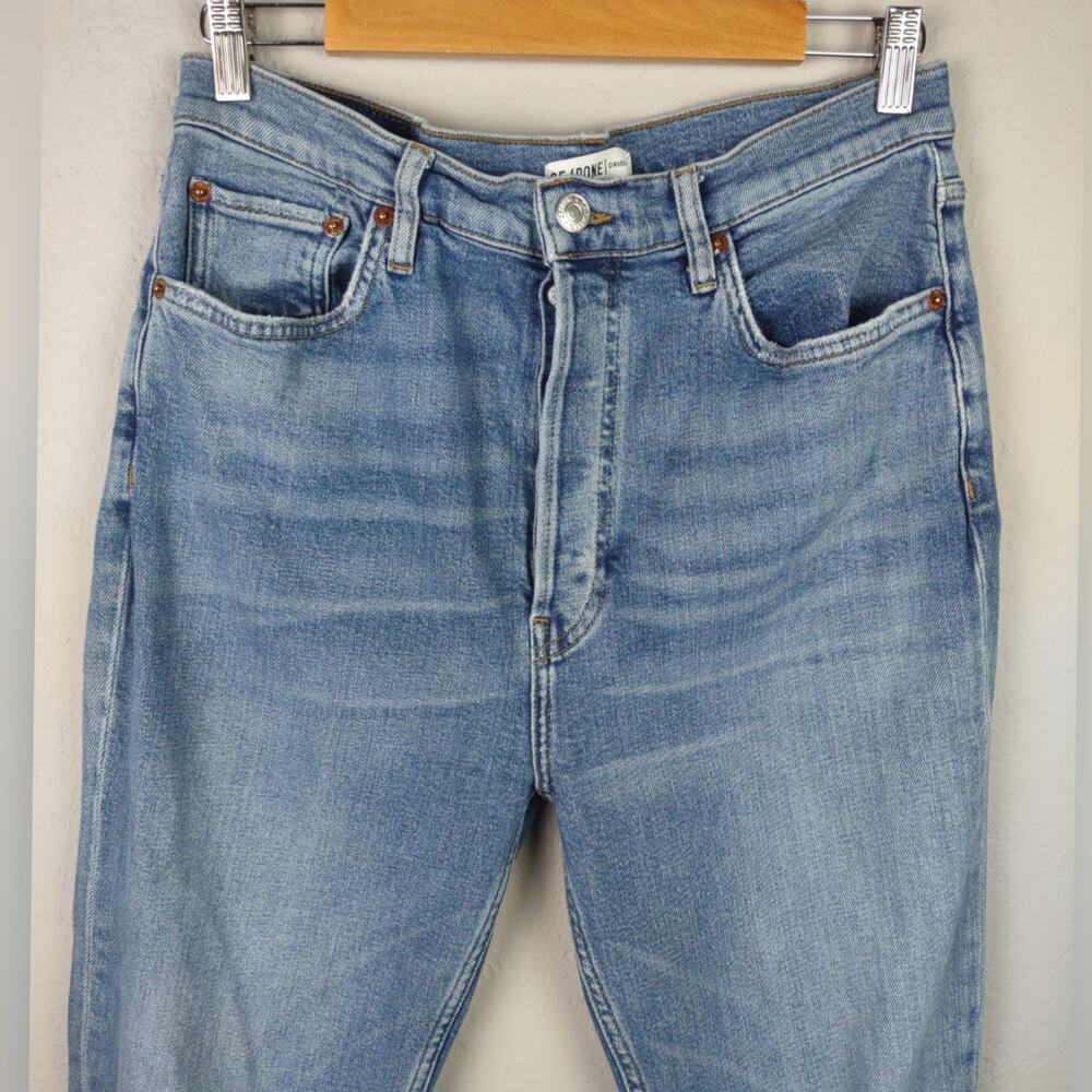 RE/DONE Ultra High Rise Jeans Fade Away Destroyed Size 31 - Picture 10 of 16